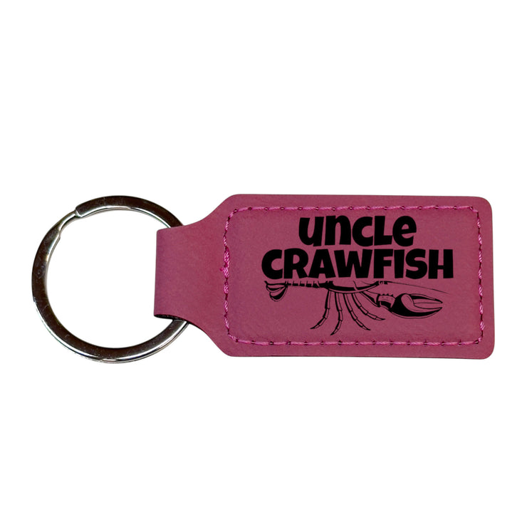 Keychain - Rectangle - Uncle Crawfish - Leather