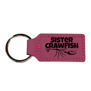 Keychain - Rectangle - Sister Crawfish - Leather