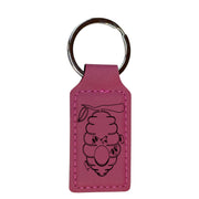 Keychain - Rectangle - Beehive - Leather