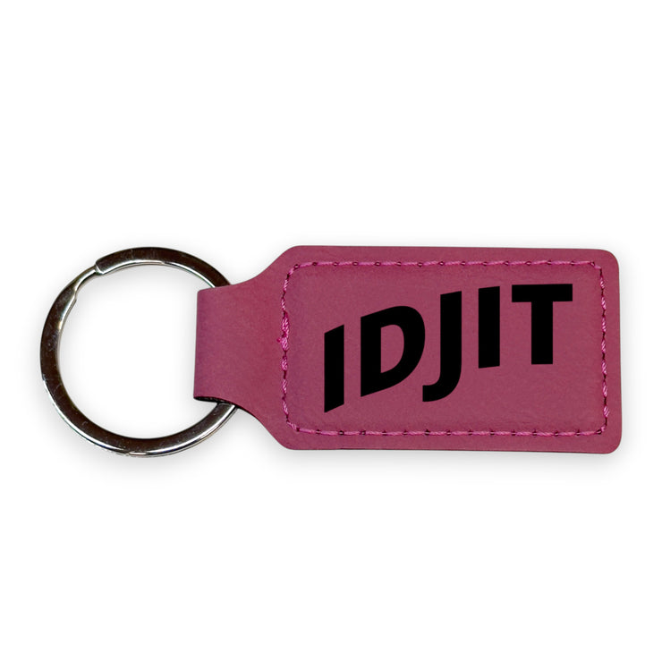 Keychain - Rectangle - Idjit - Leather