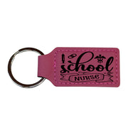 Keychain - Rectangle - School Nurse - Leather