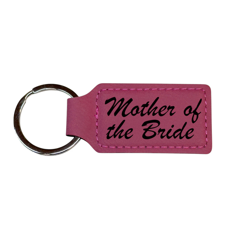 Keychain - Rectangle - Mother of the Bride - Leather