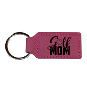 Keychain - Rectangle - Golf Mom - Leather
