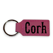 Keychain - Rectangle - Cork - Leather