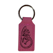 Keychain - Rectangle - Alien Fossil - Leather