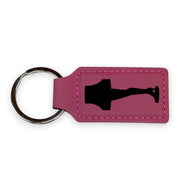 Keychain - Rectangle - Leg Lamp - Leather