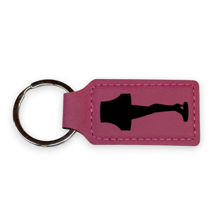 Keychain - Rectangle - Leg Lamp - Leather