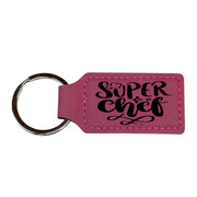 Keychain - Rectangle - Super Chef - Leather