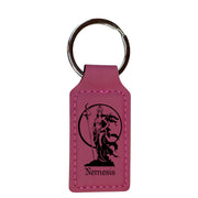 Keychain - Rectangle - Nemesis Goddess of Revenge - Leather