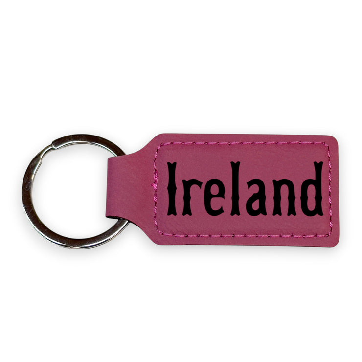 Keychain - Rectangle - ireland - Leather