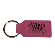 Keychain - Rectangle - Whos your Crawdaddy - Leather