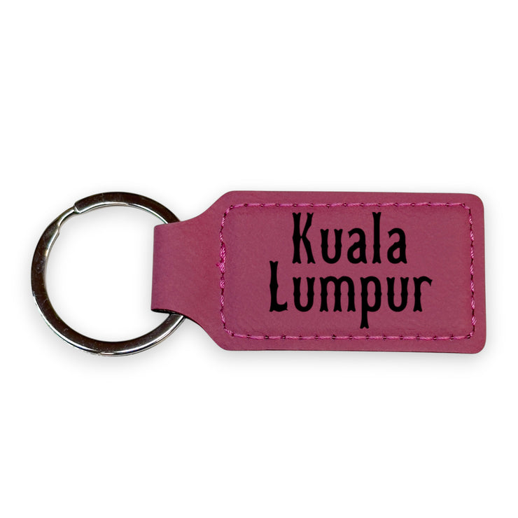 Keychain - Rectangle - Kuala Lumpur - Leather