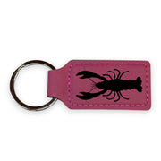 Keychain - Rectangle - Crawfish - Leather