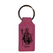 Keychain - Rectangle - Hades God of the Underworld - Leather