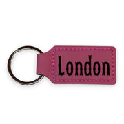 Keychain - Rectangle - London - Leather