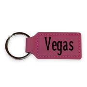 Keychain - Rectangle - Vegas - Leather