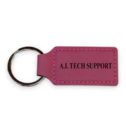 Keychain - Rectangle - A.I. Tech Support - Leather