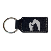 Keychain - Rectangle - Horse Girl - Leather