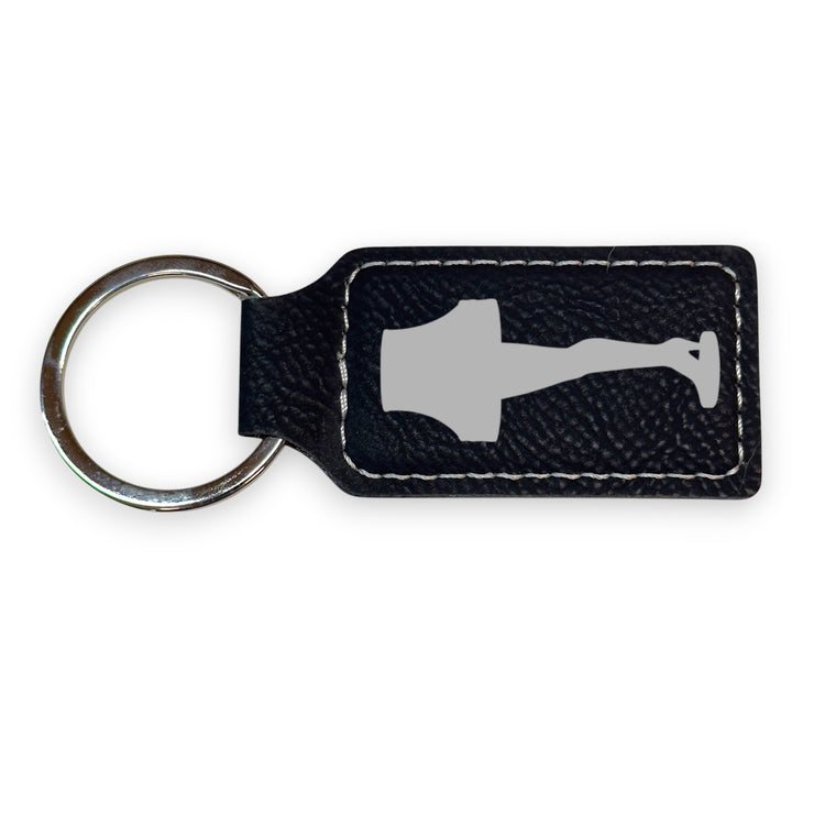 Keychain - Rectangle - Leg Lamp - Leather