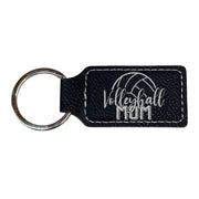 Keychain - Rectangle - Volleyball Mom - Leather