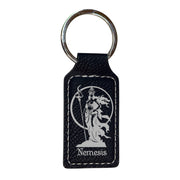 Keychain - Rectangle - Nemesis Goddess of Revenge - Leather