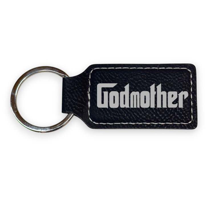 Keychain - Rectangle - Godmother - Leather