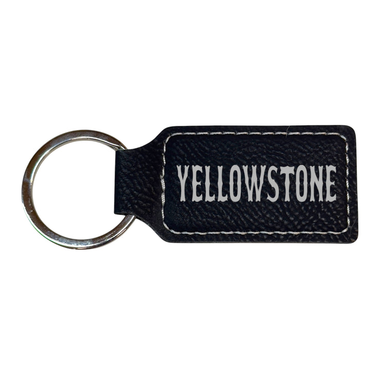 Keychain - Rectangle - Yellowstone - Leather