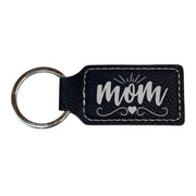 Keychain - Rectangle - Mom - Leather