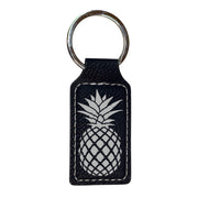 Keychain - Rectangle - Pineapple - Leather