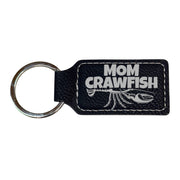Keychain - Rectangle - Mom Crawfish - Leather