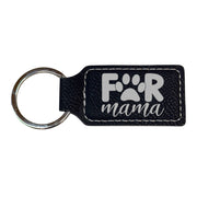 Keychain - Rectangle - Fur Mama - Leather