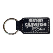 Keychain - Rectangle - Sister Crawfish - Leather