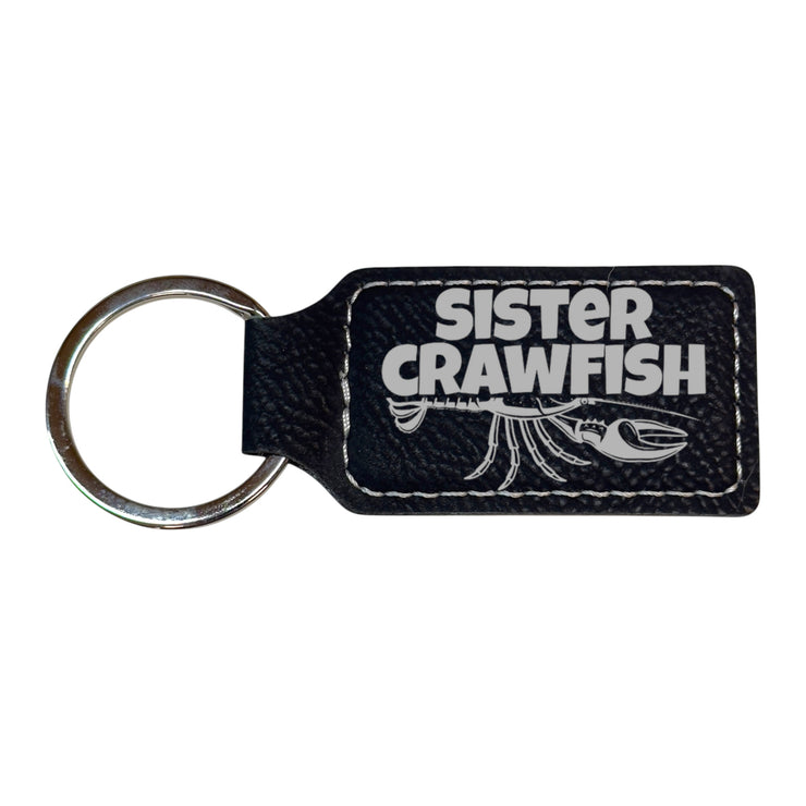 Keychain - Rectangle - Sister Crawfish - Leather