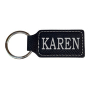 Keychain - Rectangle - Karen - Leather