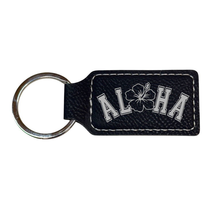 Keychain - Rectangle - Aloha - Leather