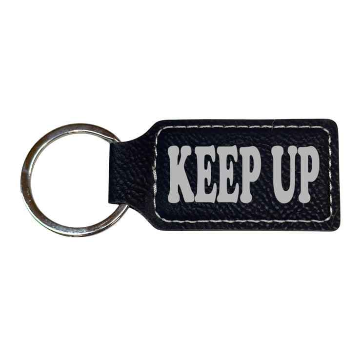 Keychain - Rectangle - Keep up - Leather