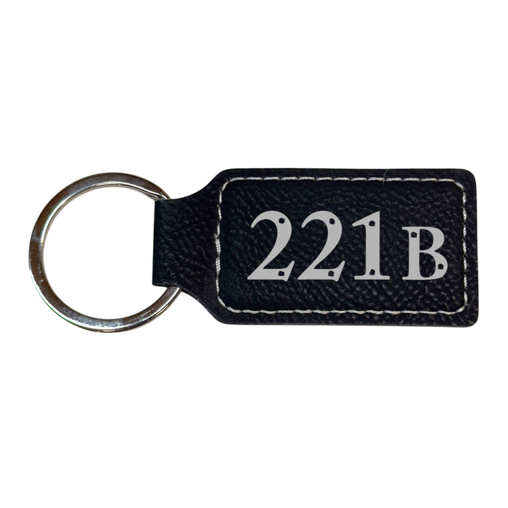 Keychain - Rectangle - 221b - Leather