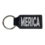 Keychain - Rectangle - Merica - Leather