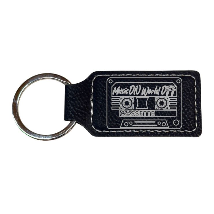 Keychain - Rectangle - Cassette - Leather