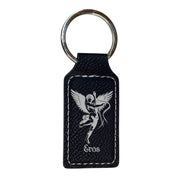 Keychain - Rectangle - Eros God of Love - Leather