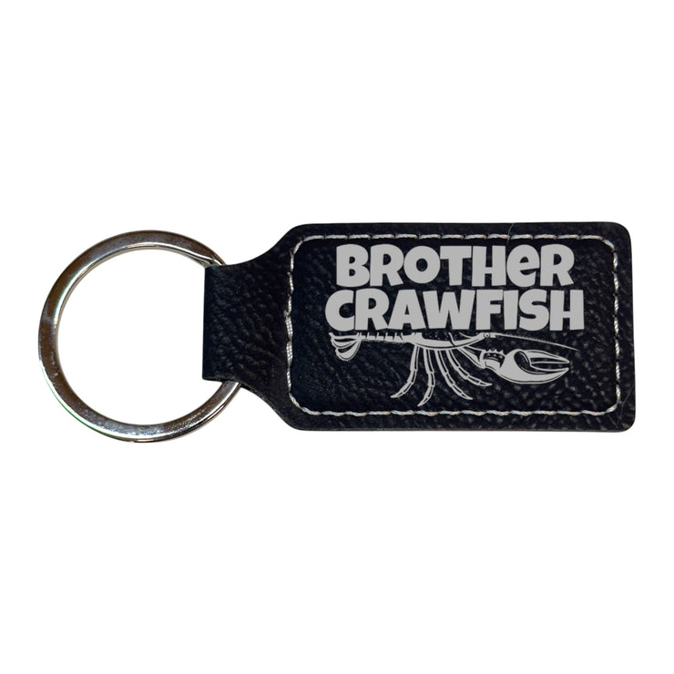 Keychain - Rectangle - Brother Crawfish - Leather