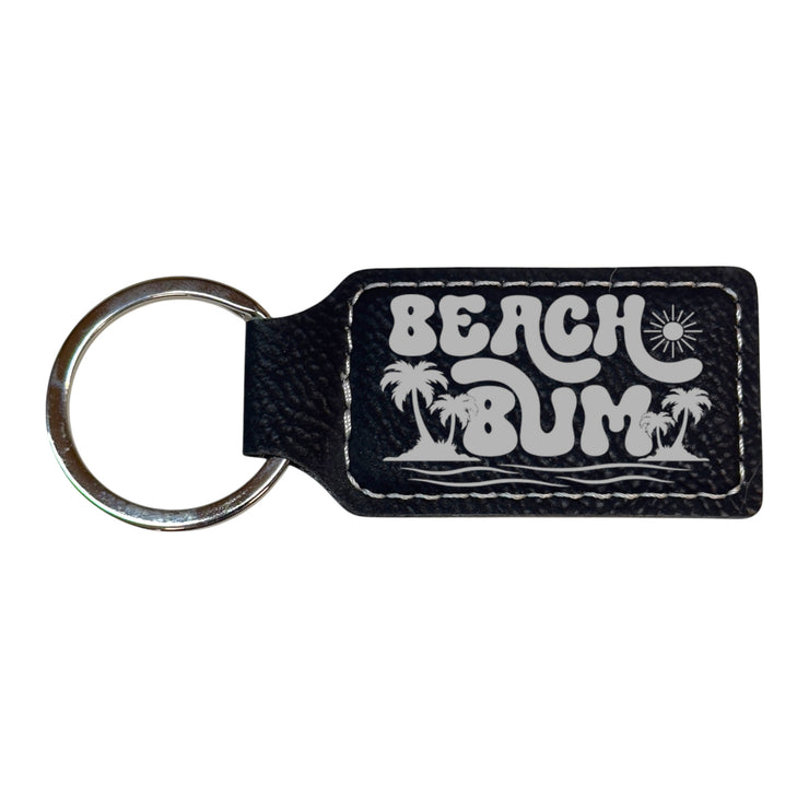 Keychain - Rectangle - Beach Bum - Leather
