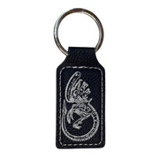 Keychain - Rectangle - Alien Fossil - Leather