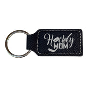 Keychain - Rectangle - Hockey Mom - Leather