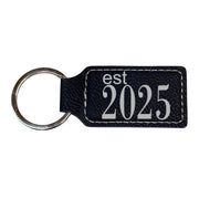 Keychain - Rectangle -  Est 2025 - Leather