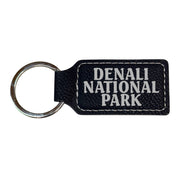 Keychain - Rectangle - Denali National Park - Leather