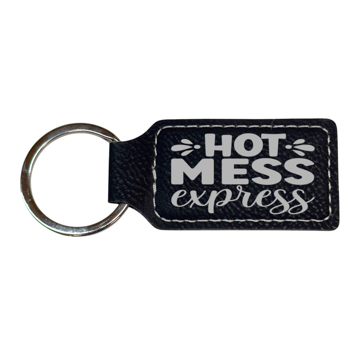 Keychain - Rectangle - Hot Mess Express - Leather