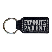 Keychain - Rectangle - Favorite Parent - Leather