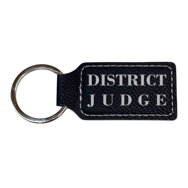 Keychain - Rectangle - District Judge - Leather