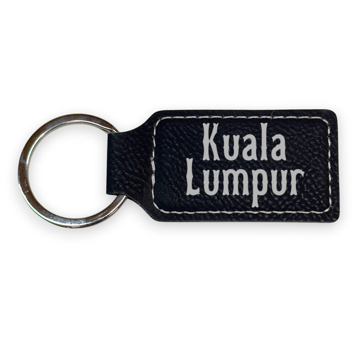 Keychain - Rectangle - Kuala Lumpur - Leather